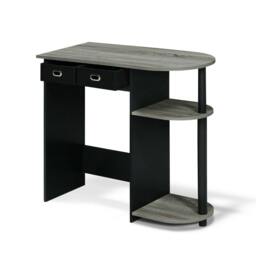 Rackhams Go Green Home Laptop Notebook Computer Desk/Table, French Oak Grey/Black/Black Crafted for Practical Use and Stylish Living Spaces - thumbnail 5