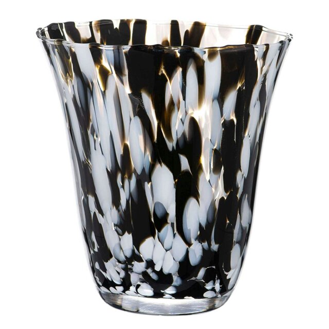 Rackhams La Perla Wide Crystal Pearl Vase - 18cm