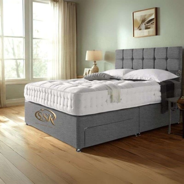 Rackhams Suede Divan Bed single 3ft - Cream Plush