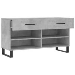 Rackhams Shoe Bench Concrete Grey 102x35x55 cm Engineered Wood - thumbnail 5