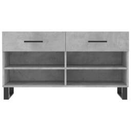Rackhams Shoe Bench Concrete Grey 102x35x55 cm Engineered Wood - thumbnail 6