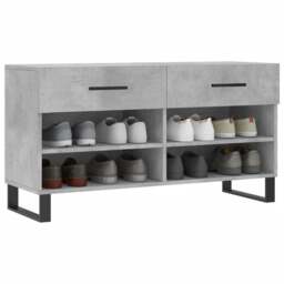 Rackhams Shoe Bench Concrete Grey 102x35x55 cm Engineered Wood - thumbnail 3