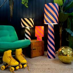 Rackhams Portable Helter Skelter Velvet lamps in Peach Fuzz - Midi - 52cm Height - Rechargeable LED Bulb - thumbnail 4