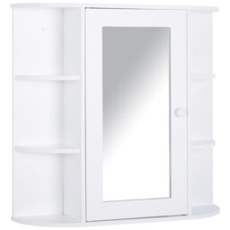 Rackhams Wall Mounted Bathroom Cabinet w/ Mirror Single Door Storage Shelves - thumbnail 2