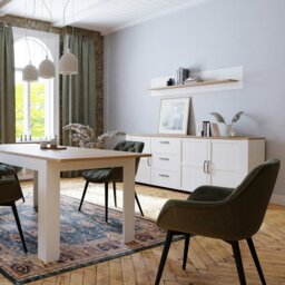 Rackhams Bohol Large Sideboard in Riviera Oak/White - White - 220.8 - 1 - thumbnail 5