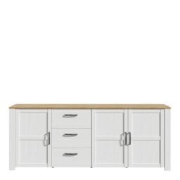 Rackhams Bohol Large Sideboard in Riviera Oak/White - White - 220.8 - 1 - thumbnail 2