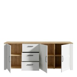 Rackhams Bohol Large Sideboard in Riviera Oak/White - White - 220.8 - 1 - thumbnail 4