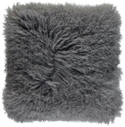 Rackhams Curly Sheepskin Cushion - Doublesided - 56x56 cm - 40x40 cm - Ivory - thumbnail 6