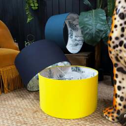 "Rackhams Wild West Cactus Silhouette Lampshade in Acid Yellow - Table / Floor Lamp - 45cm Diameter x 25cm Height / (18"" x 10"")" - thumbnail 3