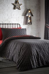 Rackhams Toxic Glow in the Dark Duvet Cover Set - Black - thumbnail 2