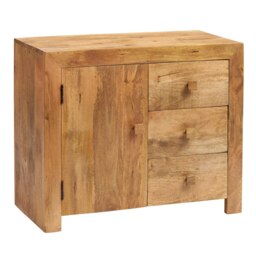 Rackhams Kaylin Light Mango 3 Drawer Sideboard - Wood - 1 - thumbnail 3