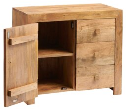 Rackhams Kaylin Light Mango 3 Drawer Sideboard - Wood - 1 - thumbnail 4