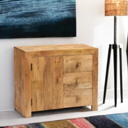 Rackhams Kaylin Light Mango 3 Drawer Sideboard - Wood - 1 - thumbnail 2