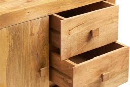 Rackhams Kaylin Light Mango 3 Drawer Sideboard - Wood - 1 - thumbnail 6