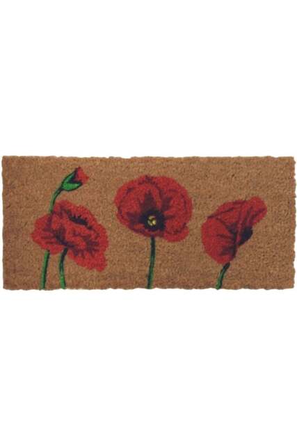Rackhams Derby Doormat Insert Poppies (23X53cm)