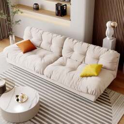 Rackhams Hudson Soft Two Seater, Three Seater, Four Seater Sofa, Cream - Others (Leathaire) - Two Seater 240cm - thumbnail 2