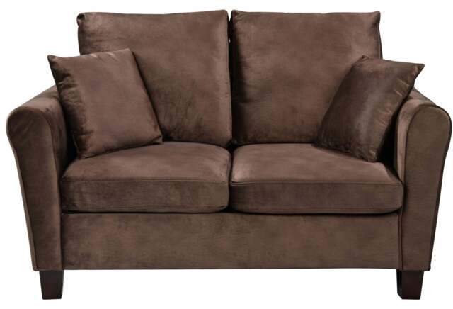 Rackhams Tivoli Sofa Set: Brushed Velvet for a Luxurious Living Room Experience - Brown - 2 Seater Sofa Only - image 1