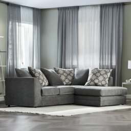 Rackhams Graceland Fabric Corner Sofa - Pewter - Right Hand Facing - thumbnail 1