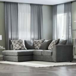 Rackhams Graceland Fabric Corner Sofa - Pewter - Right Hand Facing - thumbnail 4