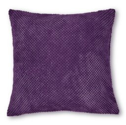 Rackhams Plain Soft Velour Cushion - 43cm x 43cm - Plum - thumbnail 1