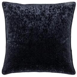 Rackhams Velvet Ripple Cushion Cover - Black - 50cm x 50cm - Black - 100% Polyester
