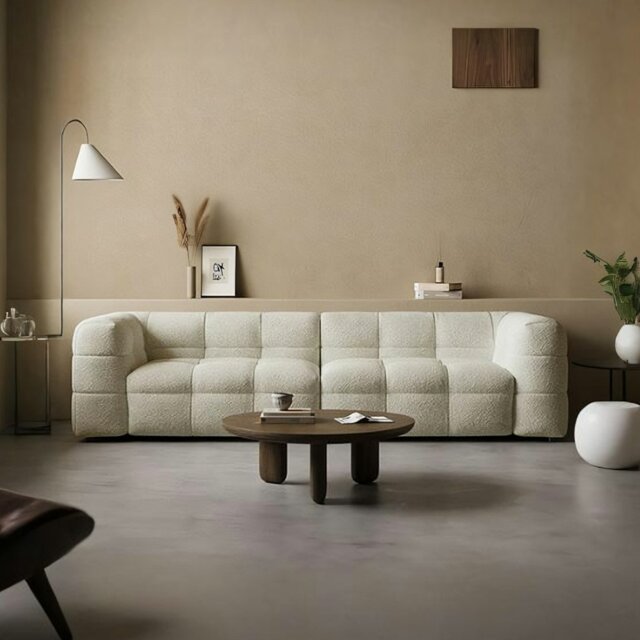 Rackhams Chrissie Marshmallow Two Seater, Three Seater, Four Seater Sofa, Boucle - Two Seater 180cm - image 1