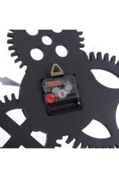Rackhams 58cm Dia Industrial Gear Roman Numeral Wall Clock - Gold - thumbnail 6