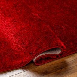 Rackhams Cloudy Shag-Solid Color Red Plush Soft Pile Rug - 160 x 213 cm - thumbnail 4