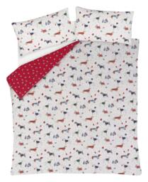 Rackhams Christmas Jumper Dog Puppies Reversible Duvet Set - Multi - King (220cm x 230cm) - thumbnail 5