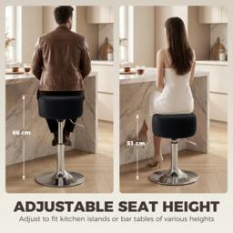 Rackhams Bar Stool Adjustable Swivel 1 Piece - Grey - thumbnail 5