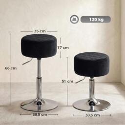Rackhams Bar Stool Adjustable Swivel 1 Piece - Grey - thumbnail 4