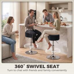 Rackhams Bar Stool Adjustable Swivel 1 Piece - Grey - thumbnail 6