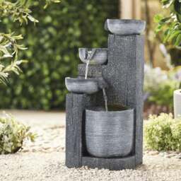 Rackhams Outdoor Solar-Powered Water Fountain Rockery Decor - thumbnail 2