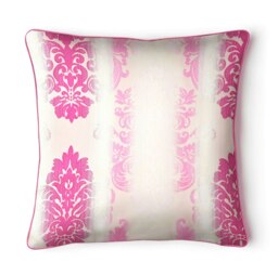 Rackhams Glitter Damask Cushion - 43cm x 43cm - Green - thumbnail 2