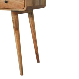 Rackhams Curved Oak-ish Writing Desk - thumbnail 6