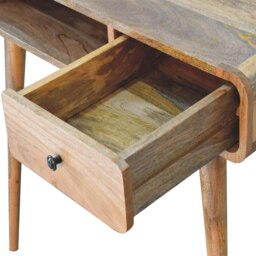 Rackhams Curved Oak-ish Writing Desk - thumbnail 5