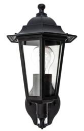 Rackhams Traditional Sensor Controlled Outdoor Lantern Wall Light Fitting in Matt Black - thumbnail 3