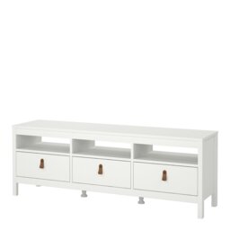 Rackhams Barcelona TV Unit 3 Drawers in White - 1 - thumbnail 3