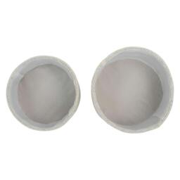 Rackhams Shiro Boucle Round Fabric Storage Baskets for Home Organisation, Set of 2, White - thumbnail 3