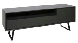 Rackhams Carbon TV-Stand with 1 Flap and 1 Door Grey - Black - thumbnail 2