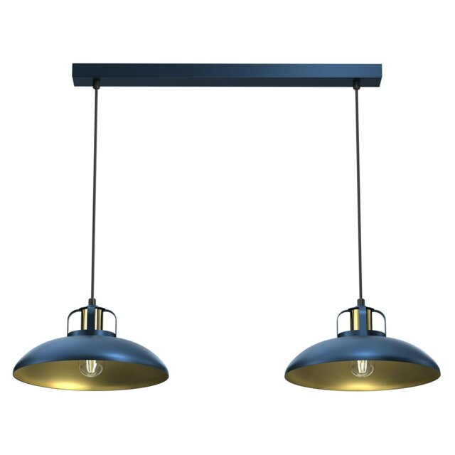Rackhams Felix Double Pendant Lamp 2XE27 The Hand Made High Quality Fittings 29CM Shades Rugged Industrial Look - image 1