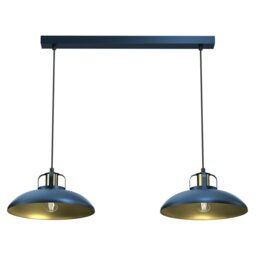 Rackhams Felix Double Pendant Lamp 2XE27 The Hand Made High Quality Fittings 29CM Shades Rugged Industrial Look