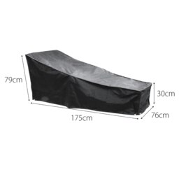 Rackhams Cozy Bay EZBreathe Sun Lounger Cover in Black - Black - Polyester - 1 - thumbnail 2