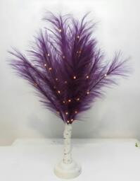 Rackhams 70cm Purple Feather Tree Table Lamp with Warm White LEDs, Decorative Light for Home Styling - 2 Pack - Warm white - Artificial Christmas tree - thumbnail 2