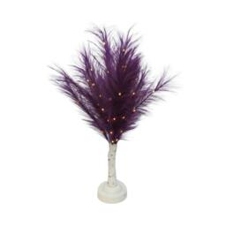 Rackhams 70cm Purple Feather Tree Table Lamp with Warm White LEDs, Decorative Light for Home Styling - 2 Pack - Warm white - Artificial Christmas tree