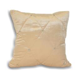 Rackhams Diamante Cushion Cover - Cream - 45x45cm - Cream - 100% Polyester