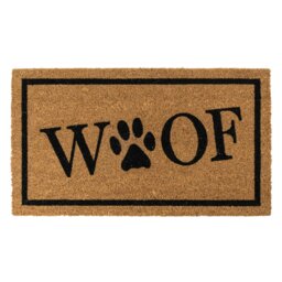 Rackhams Eco-Friendly Latex Backed Coir Entrance Doormat, 40x70cm - Woof - 1 - Brown - thumbnail 2
