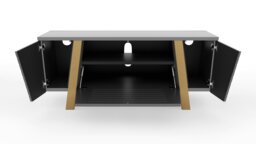 Rackhams Florence TV-Stand with 2 Doors & 1 Flap Grey/Oak - Grey - thumbnail 1