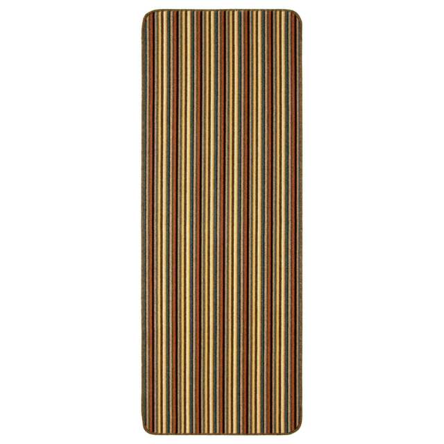 Rackhams Washable All-Purpose Stripe Brown Mats - 67X180 cm - image 1