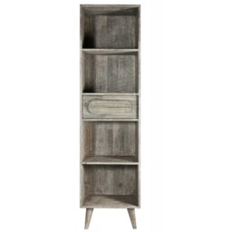 Rackhams Payan Wooden Slim Tall Bookcase - Wood - 1 - 50CM X 40CM X 195CM  (LXDXH) - thumbnail 2